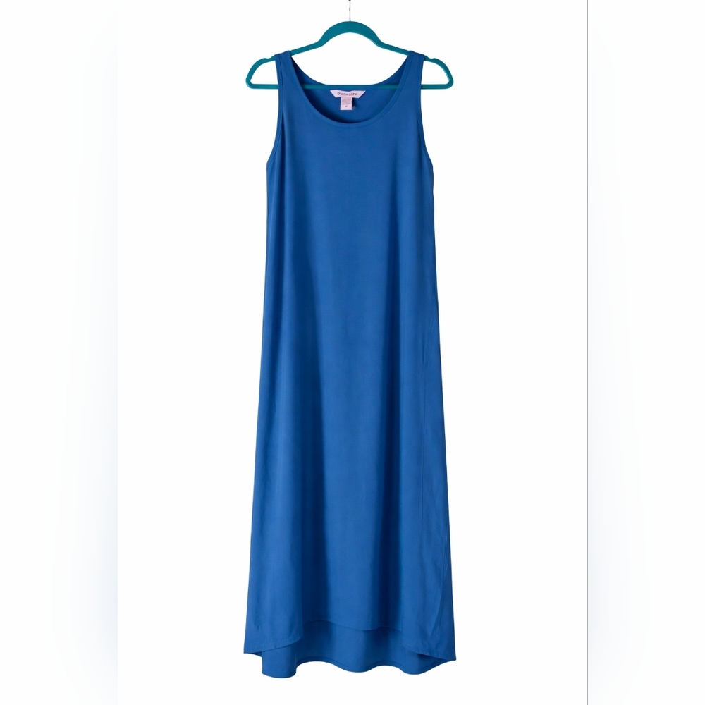 Athleta Womens Medium Blue Sleeveless Dress A-Line Athletic Stretch Pockets